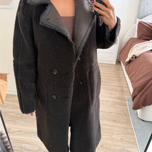 Zara Brown Double Sided Teddy Jacket